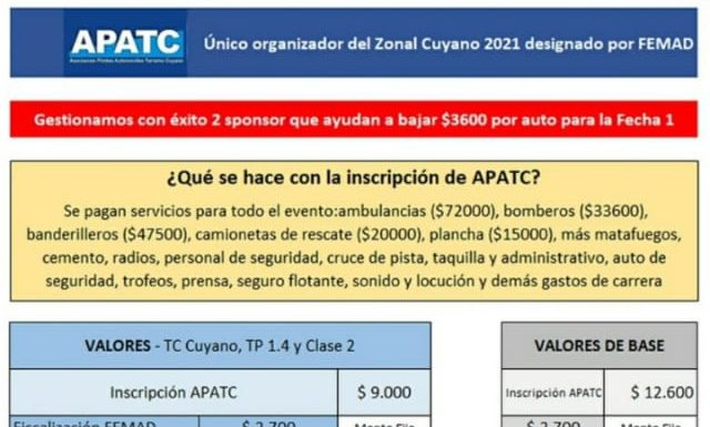 Extraoficial nueva propuesta de APATC…