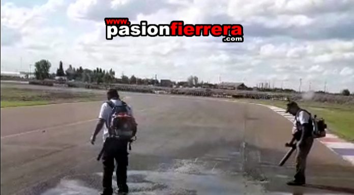 Pruebas en el AVE, con una pista muy humedad…