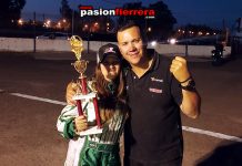 Gran carrera de Uma Secchi en el karting de pista de asfalto…