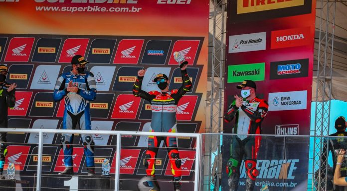 Superbike de Brasil: el mendocino Franco Pandolfino se hizo fuerte y terminó tercero en Interlagos…