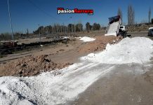 A full, sigue llegando material al kartódromo de ASA…