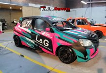 Terminado y esperando el inicio, el Toyota Etios de Ulises Campillay…