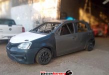 Estructura lista del Etios de Pedro Soler, desde el taller de David Disanti…