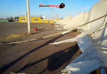 Nuevamente el Zonda pego duro en el AVE, las carpas de APATC con daños…