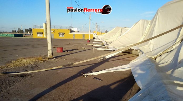 Nuevamente el Zonda pego duro en el AVE, las carpas de APATC con daños…