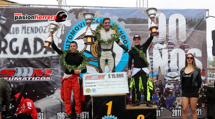 Charly Manzano en lo más alto del TP, el piloto de Cimino Motorsport ganó el Gran Premio Vendimia