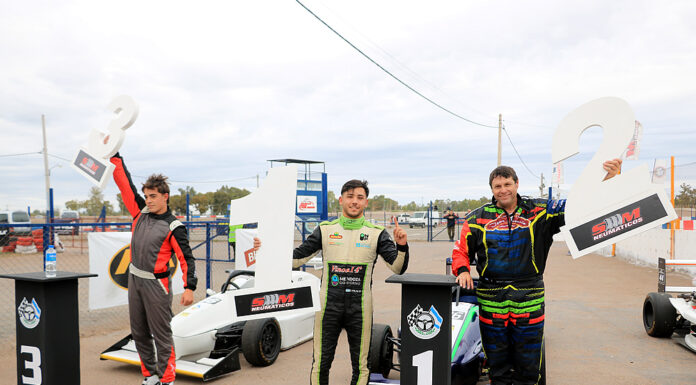 Nico Palau, Ricardo Moreno y Matar el podio de la Fórmula Cuyana