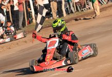 Gano la segunda consecutiva para Thiago Cabrera, el pequeño de Alvear sigue pisando fuerte en Menores 110cc