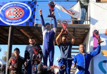 En el TC junior el podio fue Videla, Conte y Comiso, el doctor Anibal finalmente recibió la de cuadros como ganador…