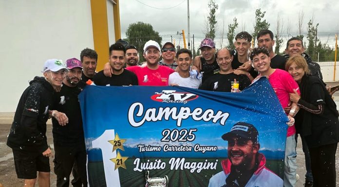 Fabián Maggini el ganador del TC Cuyano, Ricardo Moreno ganó en pista pero fue excluido por maniobra en perjuicio de Fabrizio Maggini, Luisito Maggini es el Campeón 2025 del TC Cuyano…