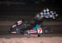 Benja Giménez puso primera en el nocturno, ganó en Menores 110cc